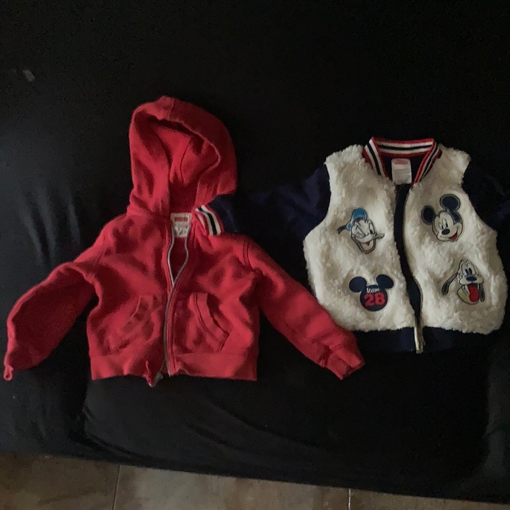 Levi’s Hoodie & Disney Junior Jacket, size 2T. Great condition